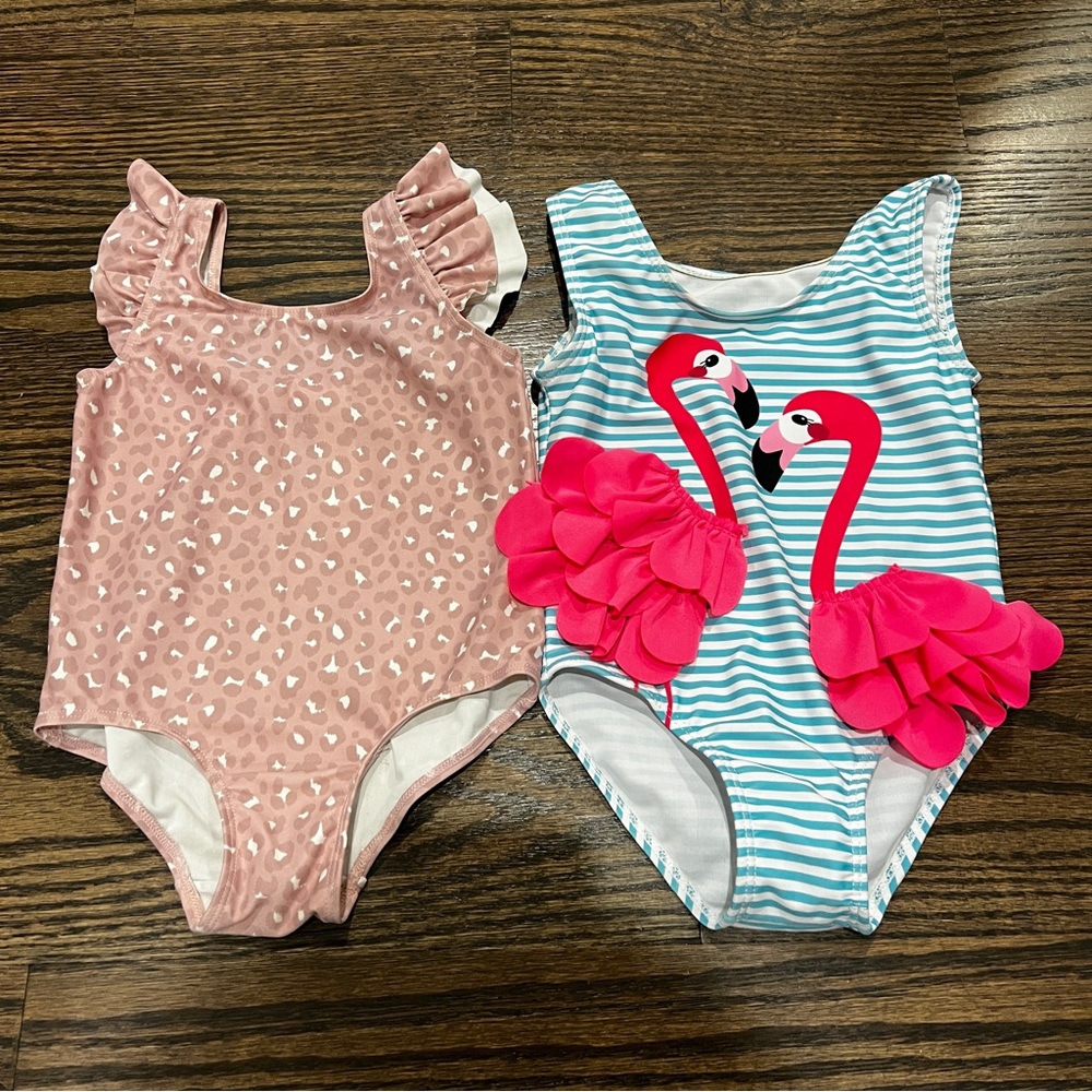 Bundle of 2 Girl Swimsuits - 2T